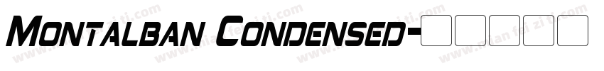 Montalban Condensed字体转换